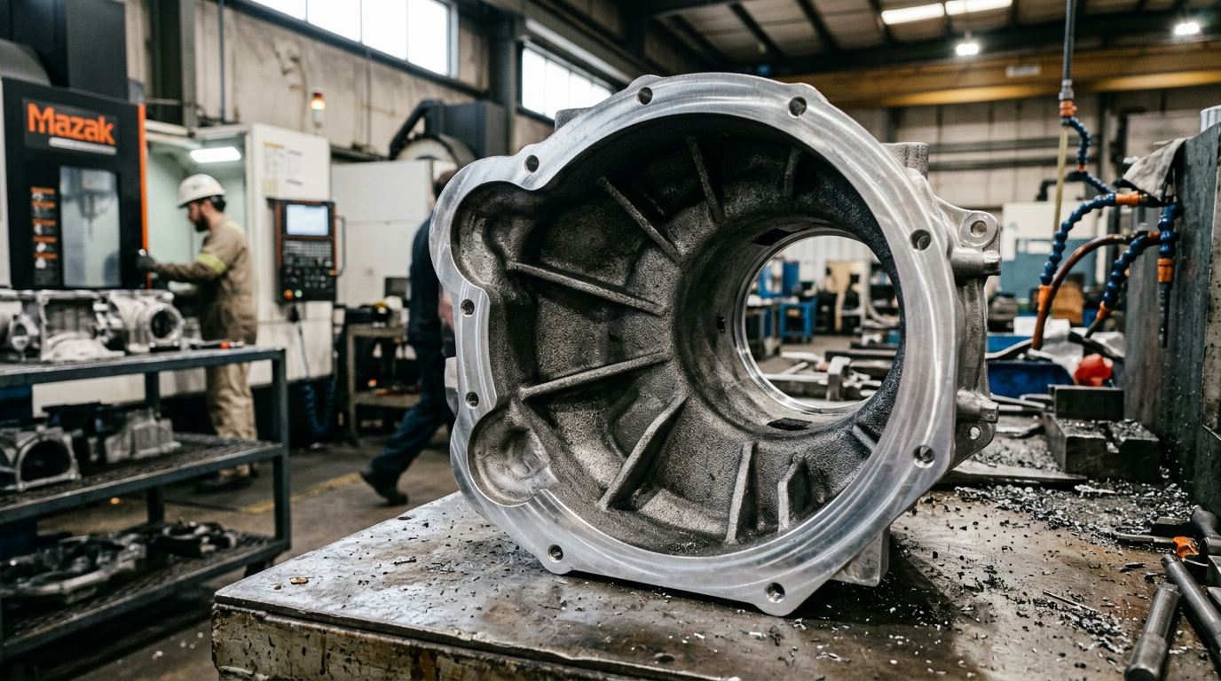 How to Tell If a Part Is Sand Cast 4 Machined sand casting revealing hidden as-cast surface texture in an internal cavity, demonstrating where to find sand casting identification markers on processed parts