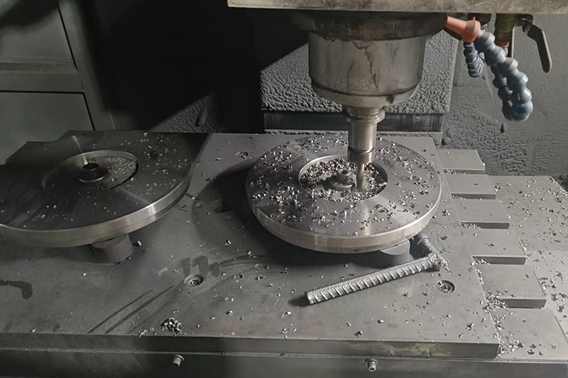 CNC machining process for custom industrial flywheels at Kurt Foundry.
