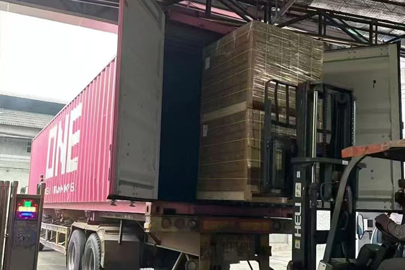 Ductile iron castings packaged for export shipping