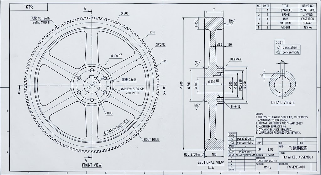CAD drawing review for custom iron casting