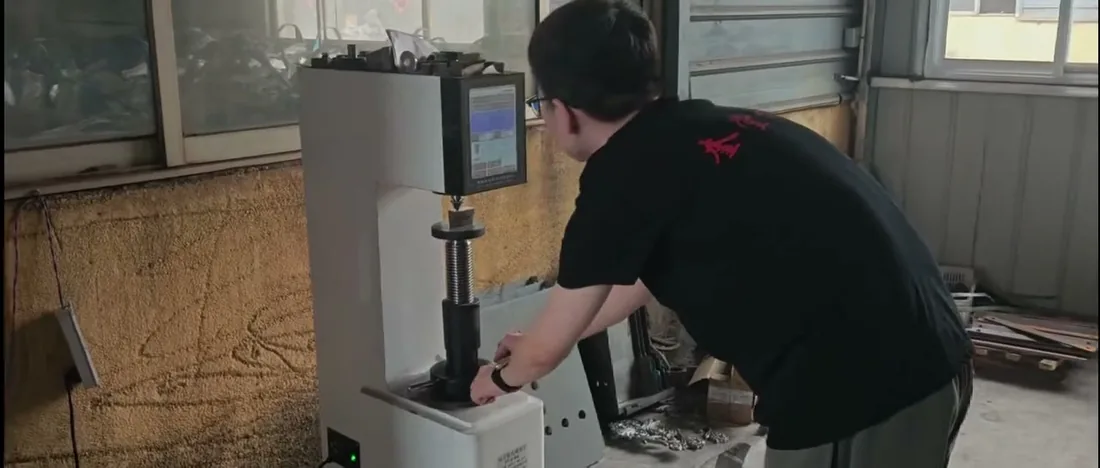 Brinell hardness testing of iron castings at Kurt Foundry